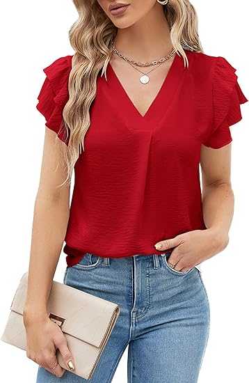 Blooming Jelly Womens Dressy Casual Shirts Short